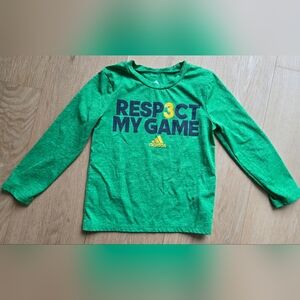 Adidas Green Kids Long Sleeve Shirt